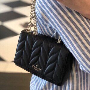 Kate Spade New York Leather Crossbody Bag Briar Lane Emelyn Purse Black